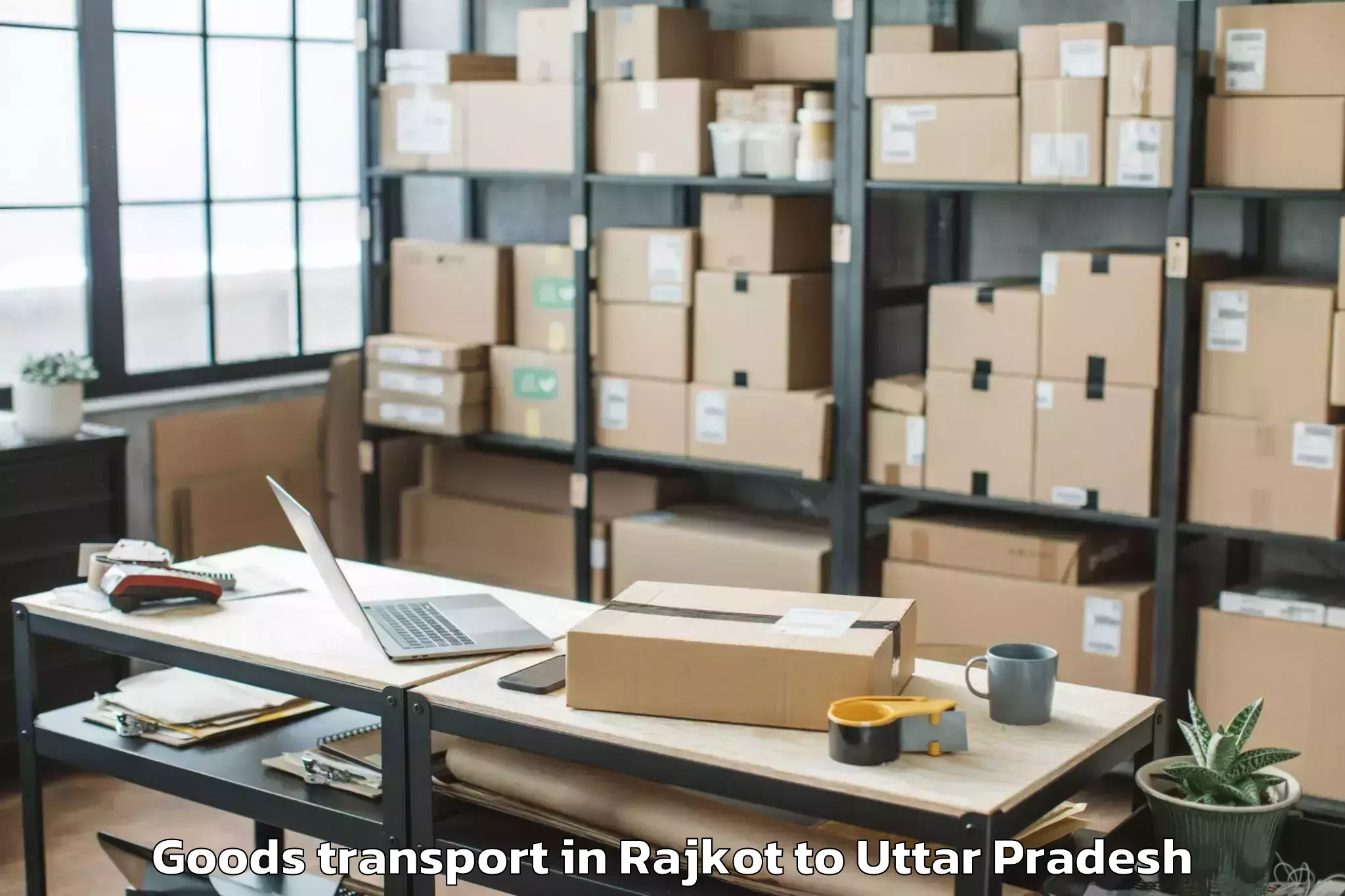 Rajkot to Invertis University Bareilly Goods Transport Booking